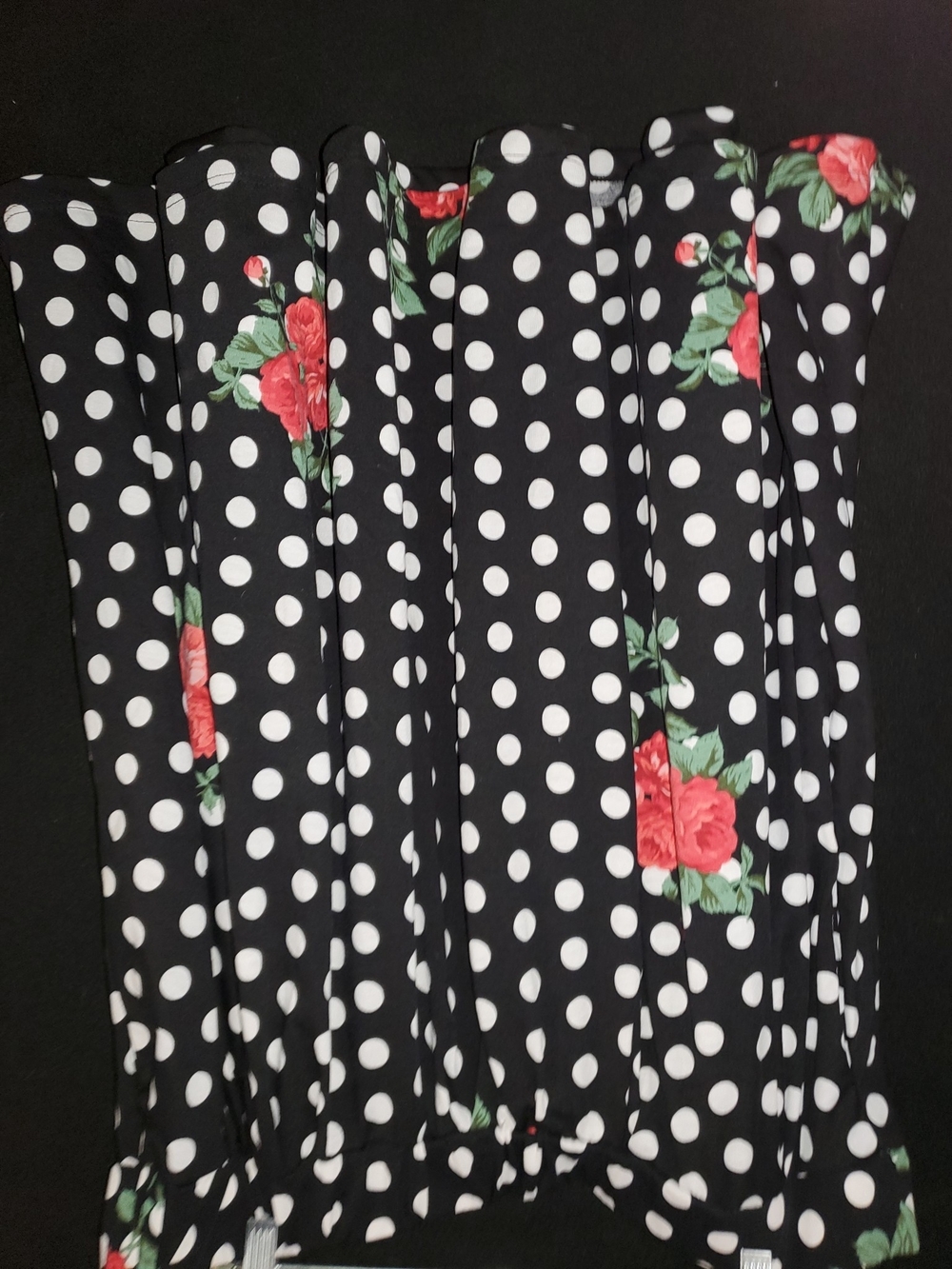 LuLaRoe Black and White Polka Dot Madison Skirt.